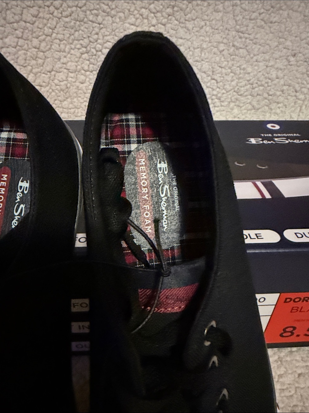 Ben Sherman Black Low-Top Canvas Sneakers - Picture 2 of 5